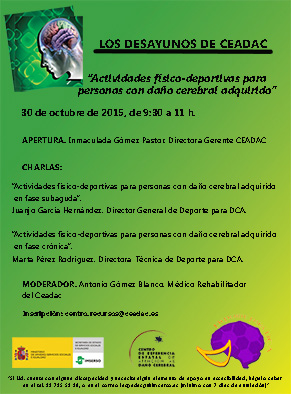 Cartel desayuno deporte DCA.