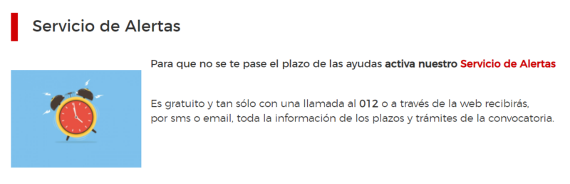 Servicio de Alertas